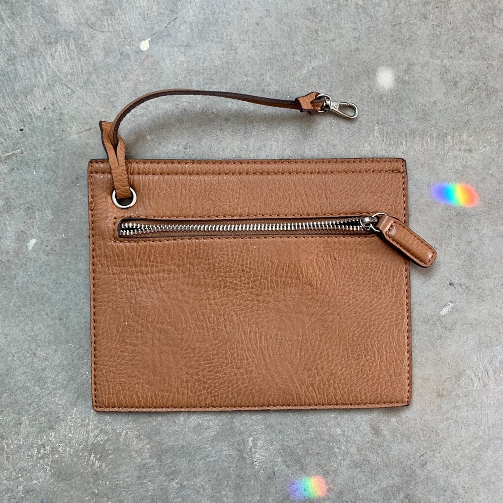 Street Level Cognac Wristlet